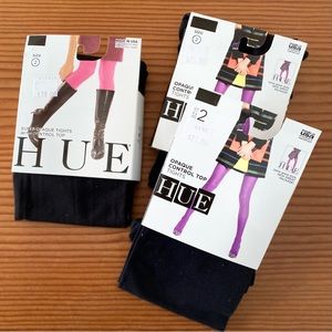 Three Pairs of Hue Opaque and Super Opaque Tights